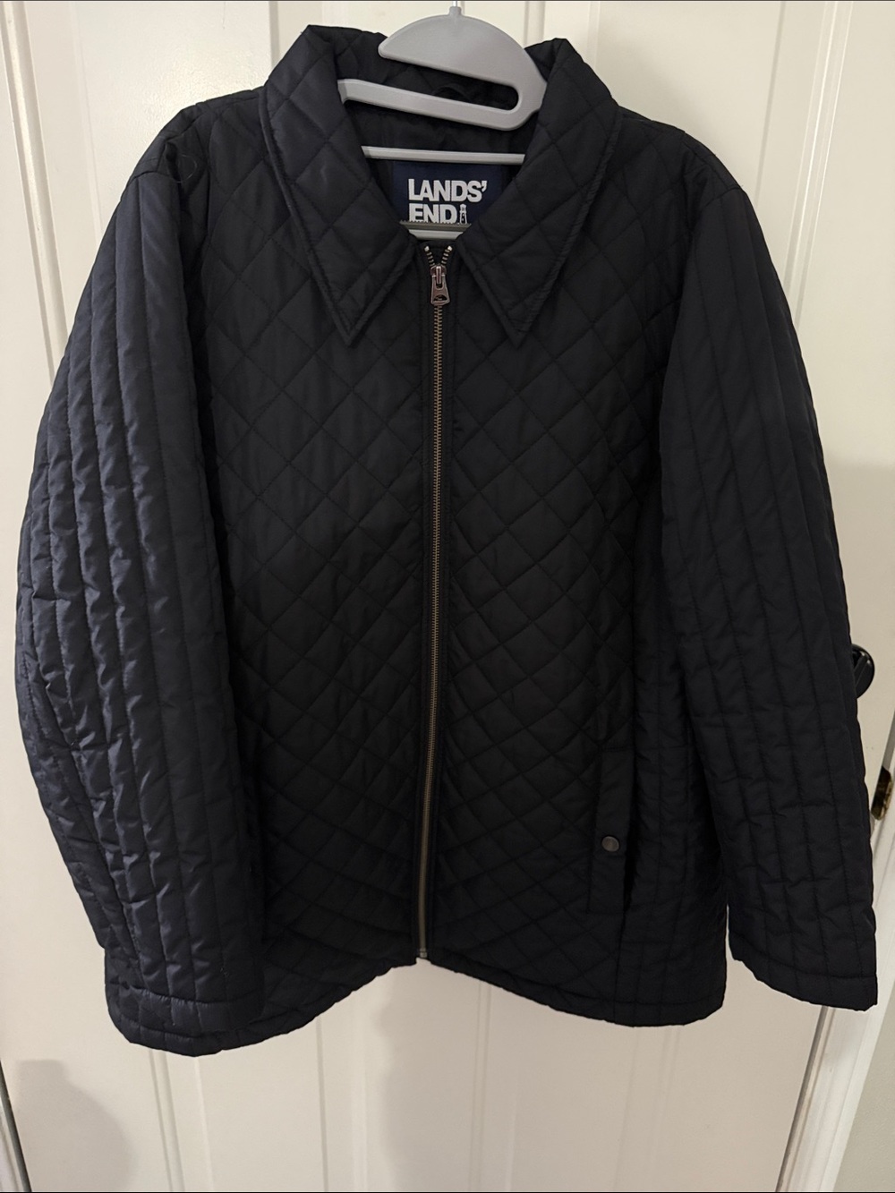 Lands' End Quilted Feather-free Lightweight Jacket in Black